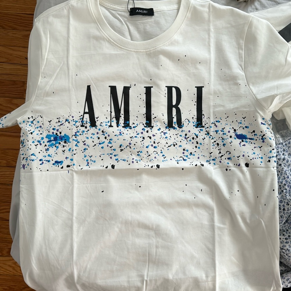 Amiri Paint Splatter Tee - White